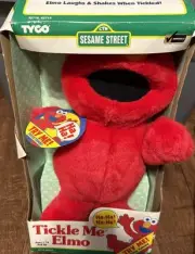 Original 1996 Tickle Me Elmo Plush Stuffed Animal Doll Toy By Tyco W/ Box Dent