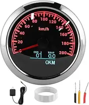 XTevu GPS Speedometer, Digital Odometer Display Compatible with Motorcycle Boat Car, 85mm Navigation Gauge, Vehicle Direction Angle Meter (200km/h)
