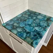 24" x 20" Blue Agate Table Top/ Agate Counter Tops Handmade work Decor