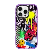iPhone 16 Pro Impact Case Graffiti Sticker Grunge