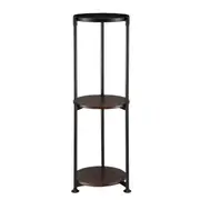 3 Tier Plant Pot Stand Metal Flower Holder Corner Shelf Unit Indoor Outdoor Display Shelves Garden Plywood Storage Rack