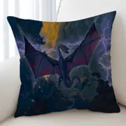 Cool Fantasy Art Lightning and Thunder Dragon Cushion Cover