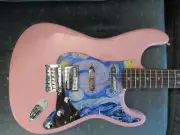 ~Cashified~ Fender Squier StratoCaster, Pink w/Van Gogh - Starry Night Pickguard