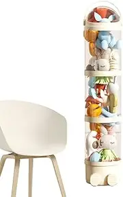 Plush Toy Storage Tube – Doll Storage Tube | Plussh Animal Storaage Tubbe with Fourth Layer Space Saving | Plush Toy Storrage Box Barrel for Doll Display in Living Room Bedroom