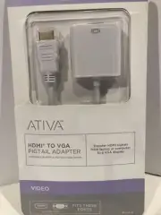 Ativa HDMI to VGA Pigtail Adapter Laptop or Computer To VGA Display New Sealed
