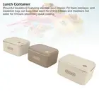 3 Pcs Lunch Box Set 600ML Microwave Safe Stainless Steel Lunch Container With B
