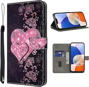 TUOLISG Mobile Phone Case for Samsung Galaxy A14 4G/5G Case, PU Leather Flip Wallet Case Protective Case with Card Slots and Stand Function for Samsung Galaxy A14 - Peach