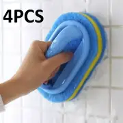 Household Cleaning Brush With Handle Dish Soap Kitchen Scrubbing Sponge 4PCS