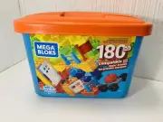 Mega Bloks Bulk Tub Junior Builders - Large 180 Pcs New NIB GJD22