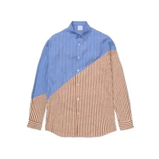 Mister Gentleman BIAS CUT STRIPE MODERN SHIRT 日本設計師品牌 混合條紋襯衫