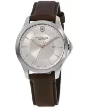 New Victorinox Swiss Army Alliance Quartz White Dial Brown Men's Watch 241907
