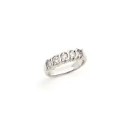 14k White Gold AAA Real Diamond Anniversary Band