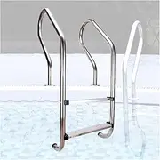Swimming Pool Ladder,Pool Pedal,Stainless Steel Dock Ladder,Pool Steps for In-Ground Swimming Pools,Load Capacity 440lbs(2 Step)