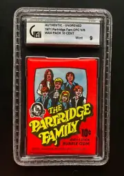 1971 The Partridge Family OPC O-Pee-Chee Sealed Wax Pack - GAI 9 - Mint