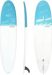 Island Longitude Longboard Surfboard, Blue/White, 7 Feet 6 Inch Size