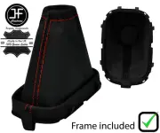 RED STITCH LEATHER MANUAL GEAR BOOT + FRAME FOR NISSAN MICRA K12 2006-2010