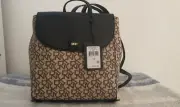 DKNY Bryt Signature Small Dark Brown Backpack PRIORITY MAIL FROM NYC MRSP $198