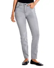 Nic+Zoe Mid Rise Straight Ankle Jeans in Mercury