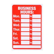 Business Hour Sign Time Table Timetable Welcome Hanging Sorry Double Sided Office Door Plate Shop Restaurant Store Bars Hand Crafted Red 30x20cm