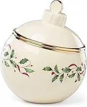 Lenox Holiday Ornament Cookie Jar, 4.20 LB, Red & Green
