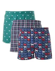 [Mitch Dowd] Checker Labs Cotton Boxer Short Pack of 3 in Multi