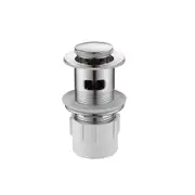 Decaura 32mm Bathroom Basin Push Pop Up Plug Waste Drain Plug with 40mm adapter (Chrome)