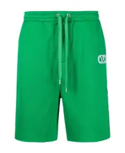 VLogo side-stripe track shorts S Green