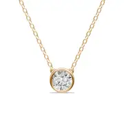 Bevilles Bezel Necklace with 0.80ct of Laboratory Grown Diamonds in 9kt Yellow Gold