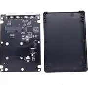MSATA to IDE Enclosure Case Box mSATA to 2.5inch IDE 44PIN High Speed Hard Disk Case Mini PCI-E SSD Solid State External Adapter(Black)