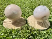 Pink Opal Sphere + Stand