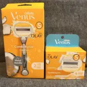 Gillette Venus + Olay Comfortglide Coconut Razor and 1 Pack Refill Cartridges