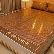 GUAWJRZDP Summer Bamboo Sleeping Mat, Rattan Cooling Mat, Folding Mattress Bamboo, Foldable Double Sided Bamboo Mat for Bed, Bedroom Essential for Summer Sleeping(180x200cm/70.8x78.7'')