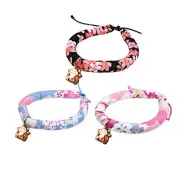 Kitten Cat Collar with Bell Neck Strap Personalised Collars Japanese Pet Costume