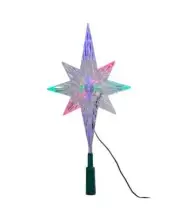 KURT ADLER 11.25" LED LIGHT COLOR CHANGING POLAR STAR CHRISTMAS TREETOP UL1827