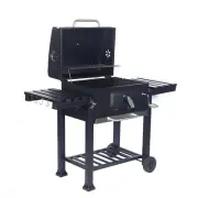 Charcoal BBQ Grill Adjustable Tray Foldable Side Table Outdoor Cooking Camping