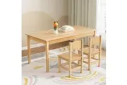 Keezi Kids Table and 2 Chairs Set Pinewood