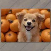 4x6" Puppy Dog Happy Halloween Pumpkins Fall Autumn Smiling Cute Patch