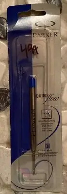 Parker Quink Flow Ballpen Ballpoint FINE Point BLUE Ink Refill SEALED FRANCE