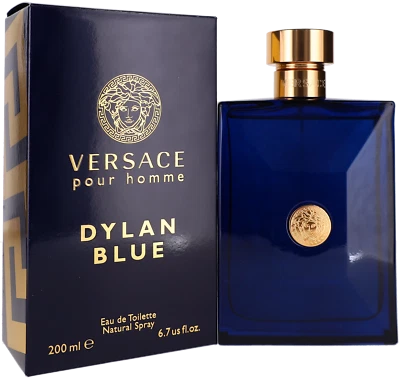 Dylan Blue Pour Homme By Versace For Men Eau de Toilette Cologne Spray 6.7oz New