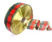 C170 10m Scottish Lattice Ribbon Holiday Gift Box Packaging Ribbon Christmas Tree Ornament Ribbon Christmas Decoration