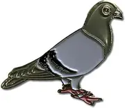[GBJUK] Racing Pigeon Bird Enamel Pin Lapel Badge with Butterfly Clasp Back, Metal