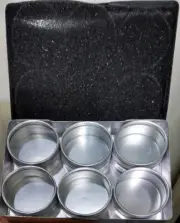 Aluminium 6 Coin Box For Keeping Coins 50 mm Assorted Color