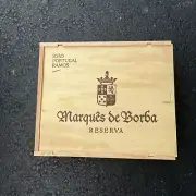Marques De Borba Portugal Wood Wine Box Crate - Holds 3 750ml bottles Crate