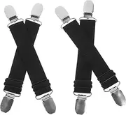 4pcs Trouser Clips Boot Straps Boot Stirrups Fixing Strap Clips Elastic Fasteners Elastic Stirrups Adjustable Boots Strap Clips Pants Fixing Clips Pant Clips Windproof Clips