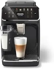 Philips 4400 Series Fully Automatic Espresso Machine – 12 Hot & Iced Coffees, Quick-to-Clean LatteGo Milk System, SilentBrew, QuickStart, Ceramic Grinder, New 2025 Model, Black (EP4441/20)