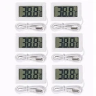 Sleek Design Pack of Six White Digital LCD Thermometers for Easy Viewing