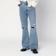 [Séfr] Trashed Mid Blue denim jeans 32 Light blue