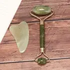 1 Set Massager Tool Natural Facial Jade Roller Face Thin + Body Gua Sha Boar LR1