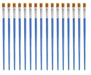 30 Pcs Flat Painting Brushes Nylon with Plastic Handle Bulk Small Brush for D...