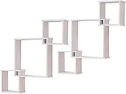 LIFKICH 2 Sets Rustic Wall Mounted Floating Shelf Sturdy Bookshelf for Living Room Kitchen Decor Aesthetic Display Shelves for Home Use